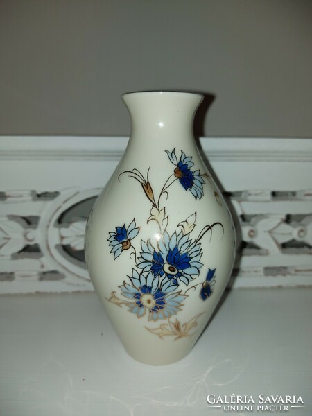 Zsolnay búzavirág mintás porcelán váza