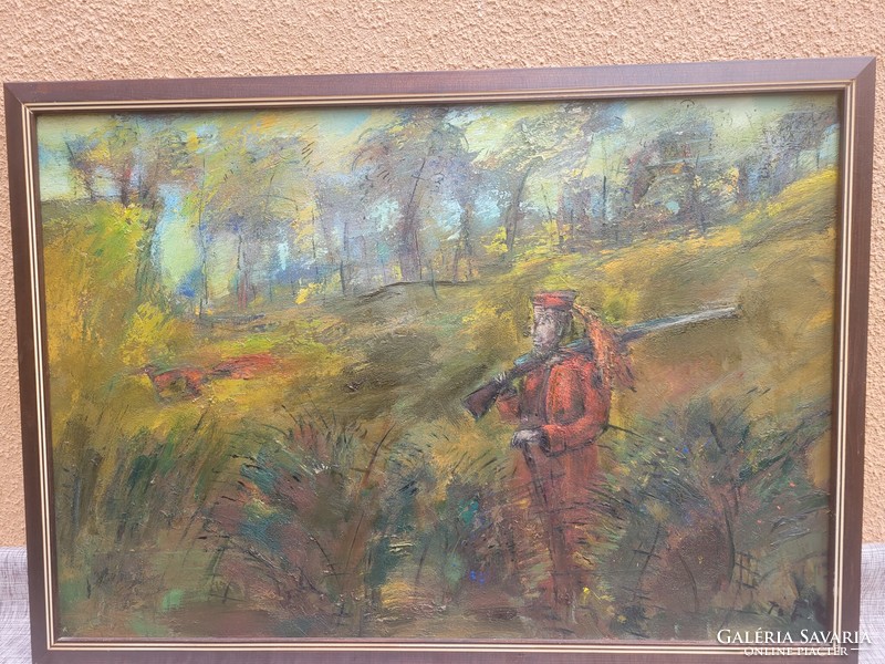 Ernő Tóth: painting oil on wood 100*70cm