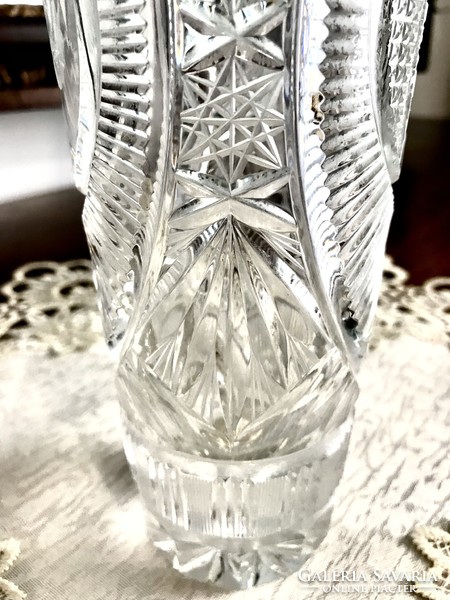Antique lead crystal vase