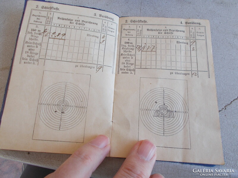 1909.German military shooting book, ..Schicbuch