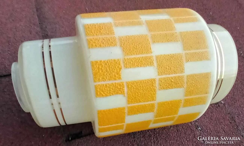 Nagyon retro sárga koclás lámpabúra - búra