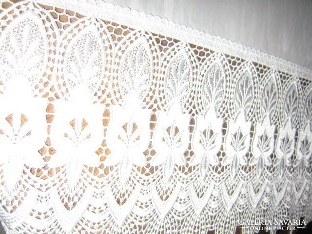 Dreamy huge vintage white wide lace curtain