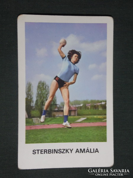 Kártyanaptár, Edzett Ifjúságért, Sterbinszky Amália kézilabda,1979 ,  (1)