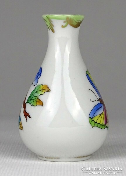 1P259 old Herend Victoria model porcelain vase violet vase 6.5 Cm