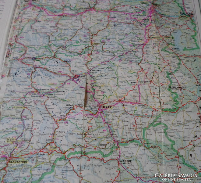 Retro map 8.: Car map of Austria (car map)