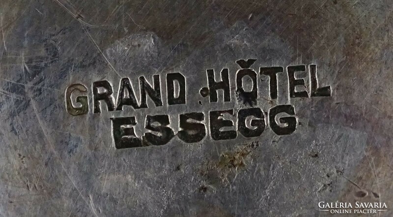 1P255 Régi ezüstözött vendéglátóipari alpakka tál 4 darab Grand Hotel Essegg
