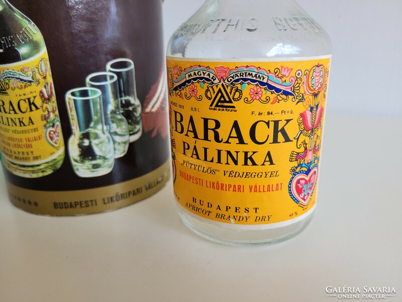 Retro Monimpex Barack pálinka készlet díszdoboz üveg és 6 pohár Kiváló Árúk Fóruma