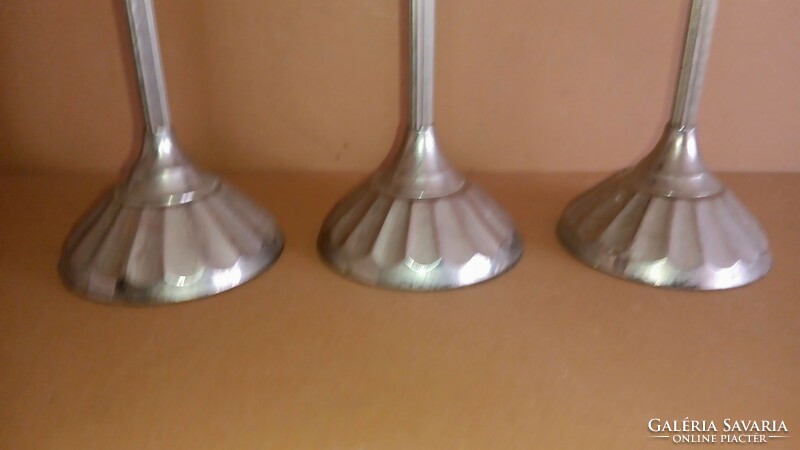 Vintage art deco metal candle holder 3 pieces. Negotiable.