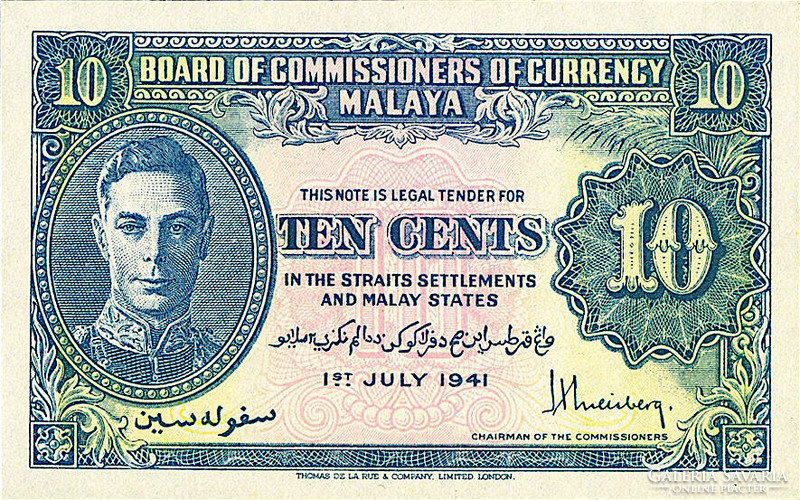 MÁSOLAT: CENTES DOLLÁROK - MALAYA 1940-41