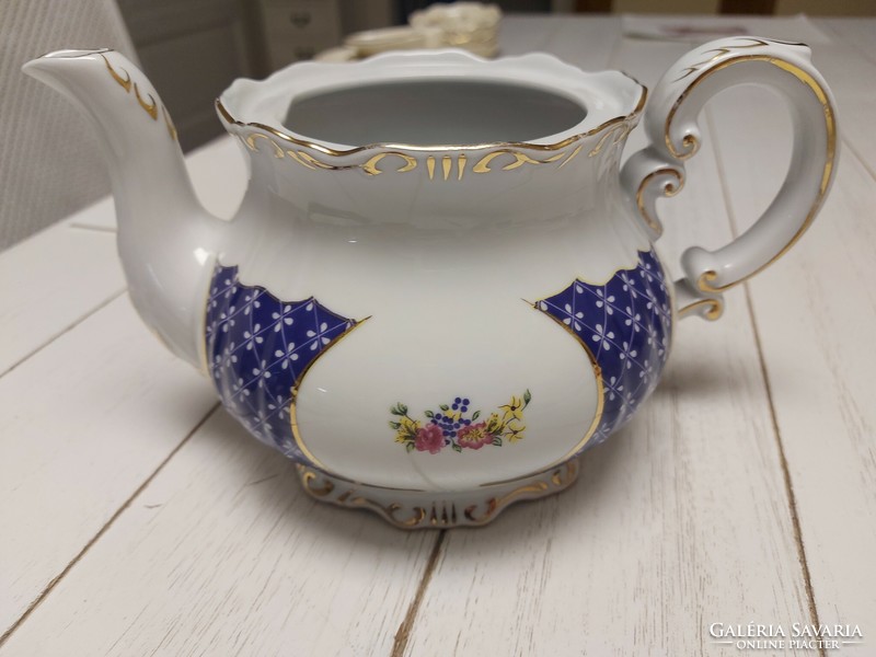Zsolnay Marie Antoniette porcelán teáskanna fedő nélkül