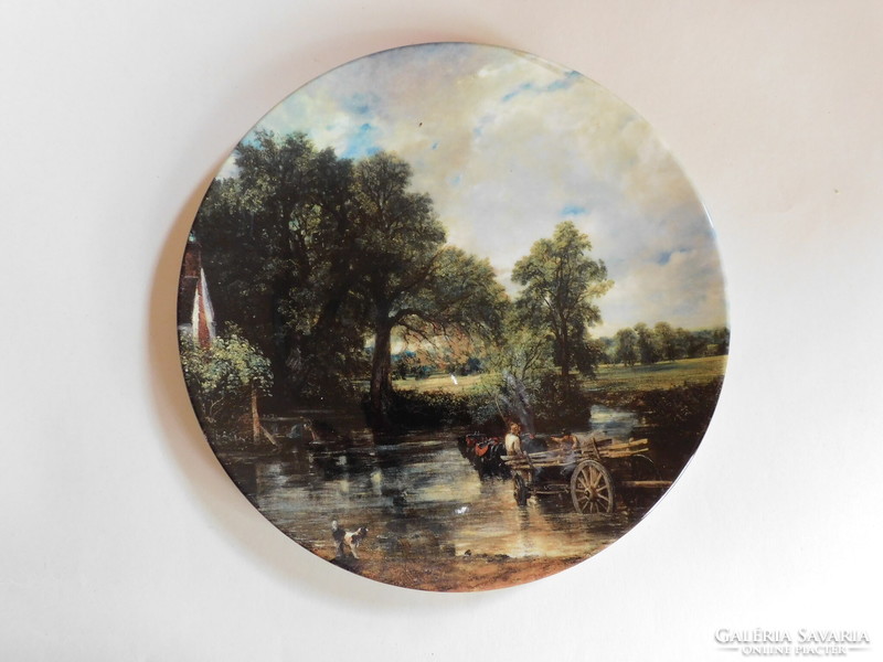 Royal Doulton vidéki életképes tányér - A szénás szekér - 21 cm