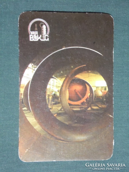Card calendar, bkg Budapest petroleum machinery factory, rolling mill, 1983, (1)