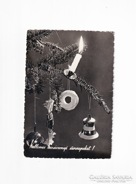 K:08 Christmas card black and white