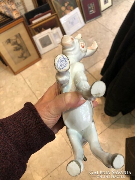 Ritka Herendi porcelán csacsi, nagyon szép figura, 25 X 28 cm