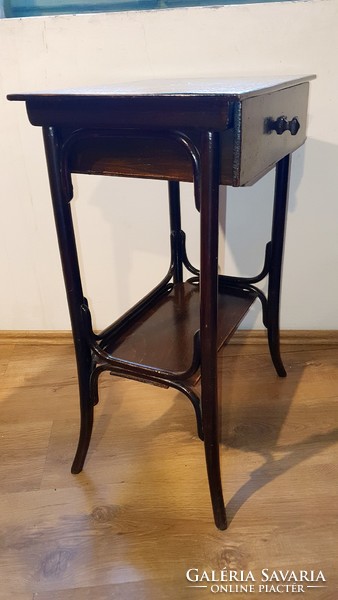 Antique thonet table with drawers and shelves