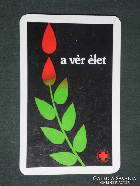 Card calendar, Hungarian Red Cross, blood donation, graphic artist, 1979, (1)