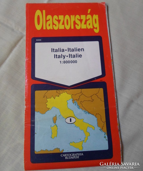 Retro map 12.: Car map of Italy, 1992 (car map)