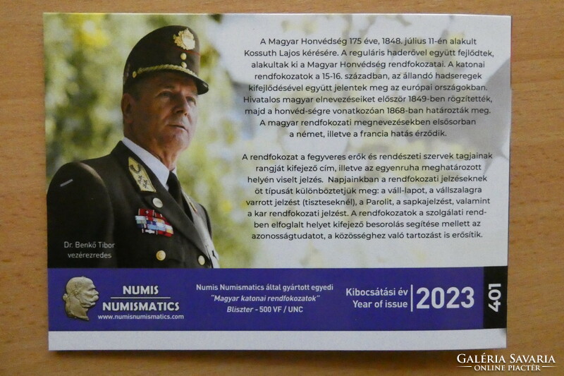 2023 Hungarian military ranks 100 ft blister unc!
