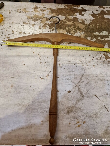 Old wooden hanger vintage clothes hanger