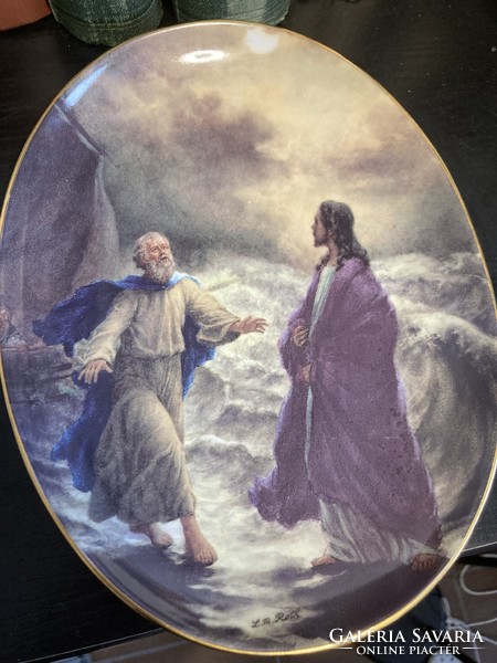 “Péter sétál a vízen” Fali tányér