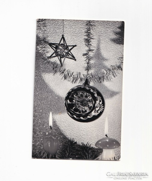 K:00 Christmas card black and white