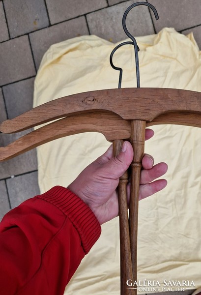 Old wooden hanger vintage clothes hanger