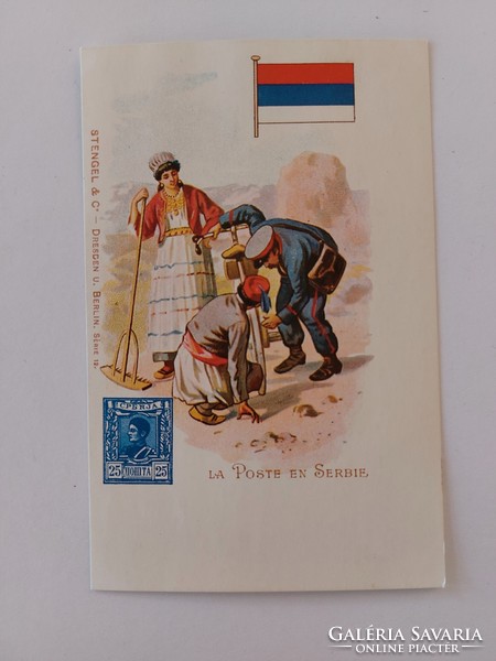 Old stengel postcard postcard serbia