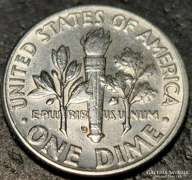 Amerikai Egyesült Államok 1 dime, 1963., Ezüst Roosevelt Dime, Verdejel nélkül.