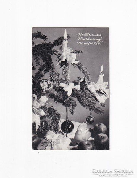 K:04 Christmas card black and white