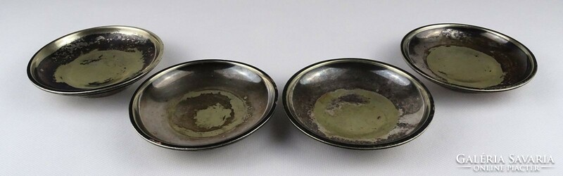 1P255 old silver-plated catering industry alpaca bowl 4 pieces grand hotel essegg