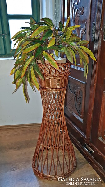 Rattan, cane flower stand 90 cm. High.