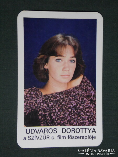 Card calendar, movie theater, courtly dorottya actress, 1983, (1)