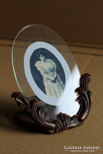 Oval neo-baroque wooden photo holder photo holder frame photo frame
