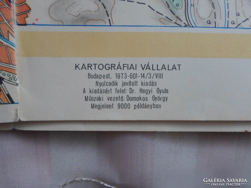 Retro map 3.: Tourist map of the Bükk Mountains, 1973 (Hungarian map)