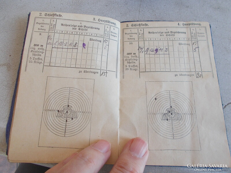 1909.German military shooting book, ..Schicbuch