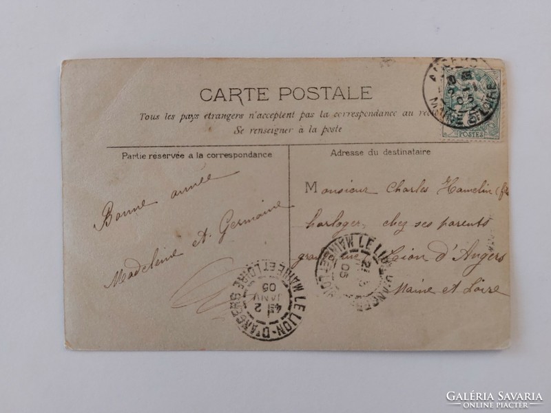 Régi képeslap 1905 fotó levelezőlap Párizs hölgyek