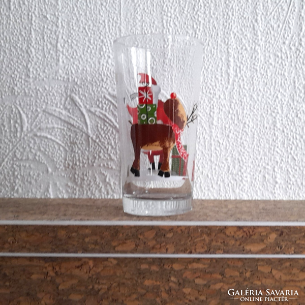 Retro children's glass cup - Santa Claus -