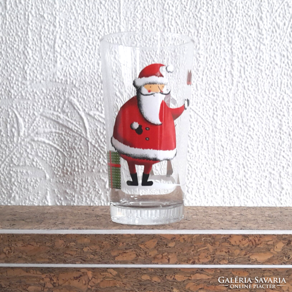 Retro children's glass cup - Santa Claus -