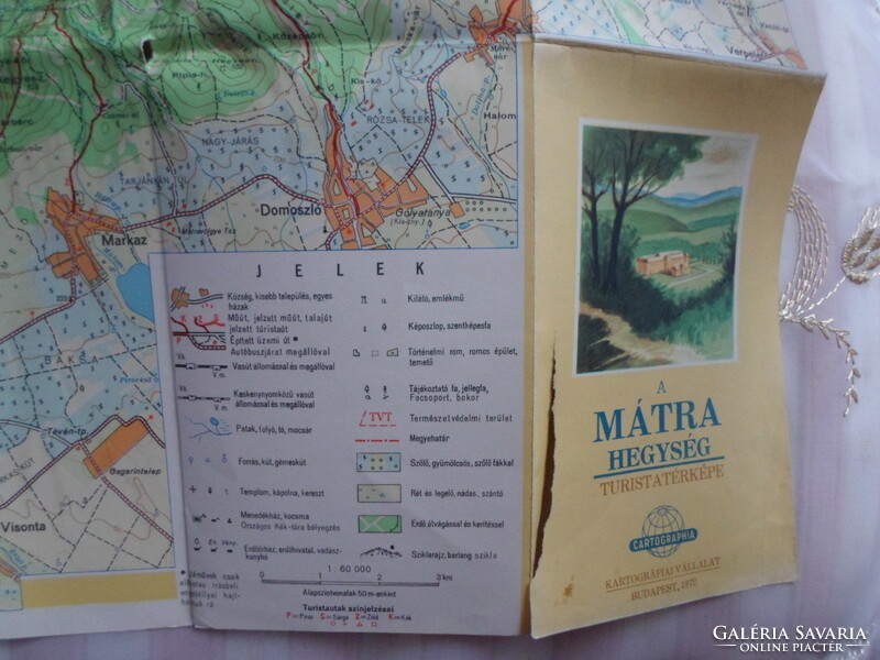 Retro térkép 4.: A Mátra hegység turistatérképe, 1972 (magyar térkép)