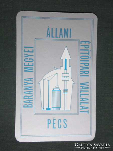 Card calendar, bév construction company, Pécs, pmsc sports club, 1981, (1)