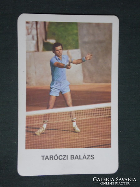 Card calendar, for trained youth, Balázs Taróczi tennis, 1979, (1)