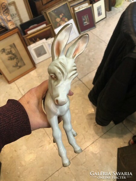 Ritka Herendi porcelán csacsi, nagyon szép figura, 25 X 28 cm