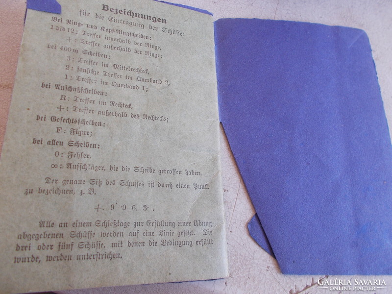 1909.Német katonai  lövöldözés kónyv, ..Schicbuch