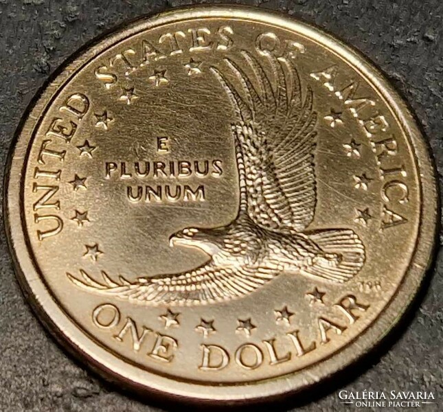 USA 1 Dollár, 2000. P., Sacagawea, Őslakó indián nő.