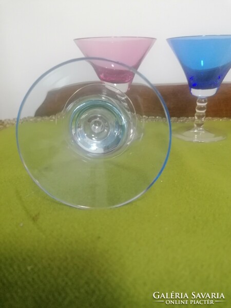 4 db színes likőrös pohár