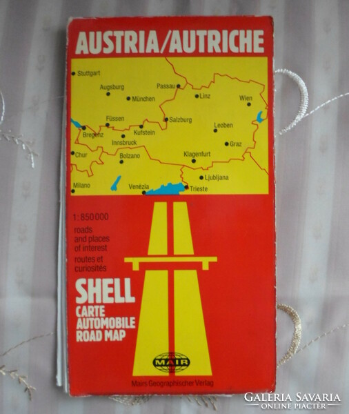 Retro térkép 8.: Ausztria autótérképe (autós térkép)