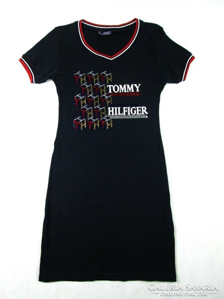 Tommy hilfiger (m / l) elastic material women's chiara mini dress tunic