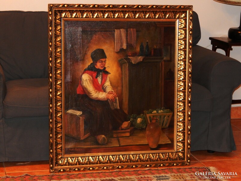 Wide profile quality frame for 80 X 70 cm picture, 80x70, 70x80, 70 x80, the painting is only decoration