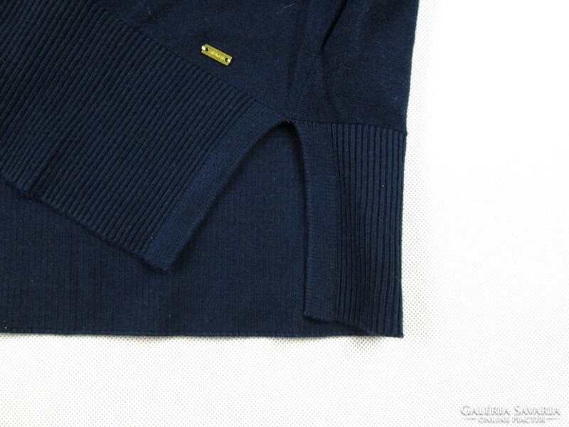 Original tommy hilfiger (2xl / 3xl) elegant short sleeve women's night navy blue pullover top