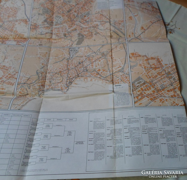 Retro map 13.: Car map of Italy, 1990 (car map)